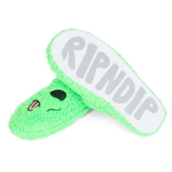Unisex Ripndip Alien Face Fuzzy House Slippers