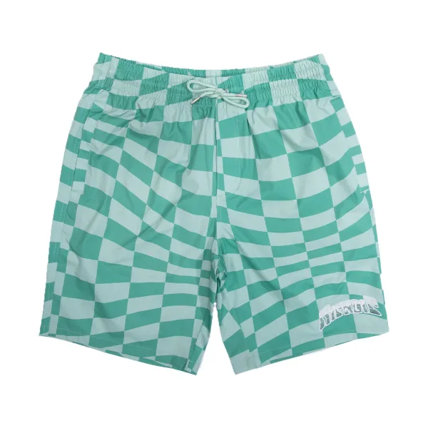 Unisex Ripndip Checked Swim Shorts