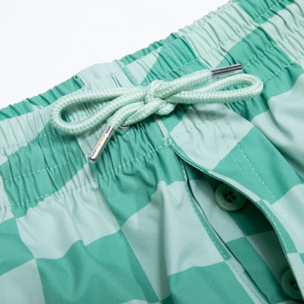Unisex Ripndip Checked Swim Shorts
