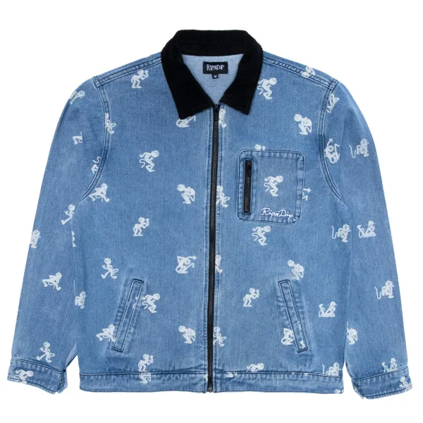 Unisex Ripndip Dance Party Denim Work Jacket
