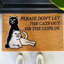 Unisex Ripndip Don'T Let The Cops In Door Mat