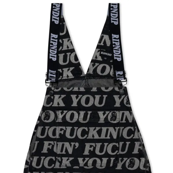 Unisex Ripndip Fuckin Fuck Denim Overalls
