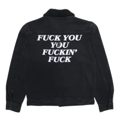 Unisex Ripndip Fucking Fuck Denim Sherpa Jacket