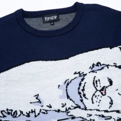 Unisex Ripndip Great Wave Sweater