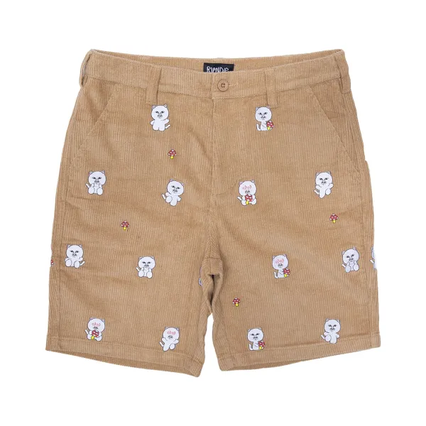 Unisex Ripndip Hello Nermy Corduroy Embroidered Shorts