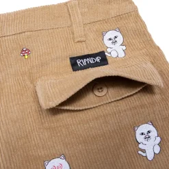 Unisex Ripndip Hello Nermy Corduroy Embroidered Shorts