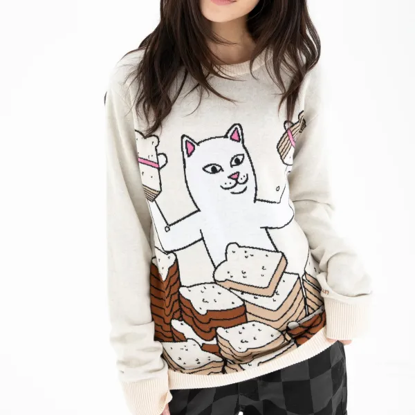 Unisex Ripndip Lets Get This Bread Knit Sweater