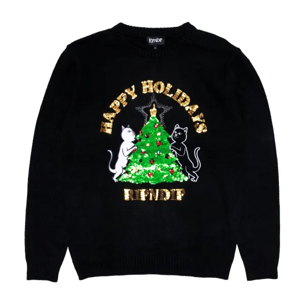 Unisex Ripndip Litmas Tree Knitted Sweater