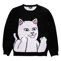 Unisex Ripndip Lord Nermal Flippy Knitty Sweater