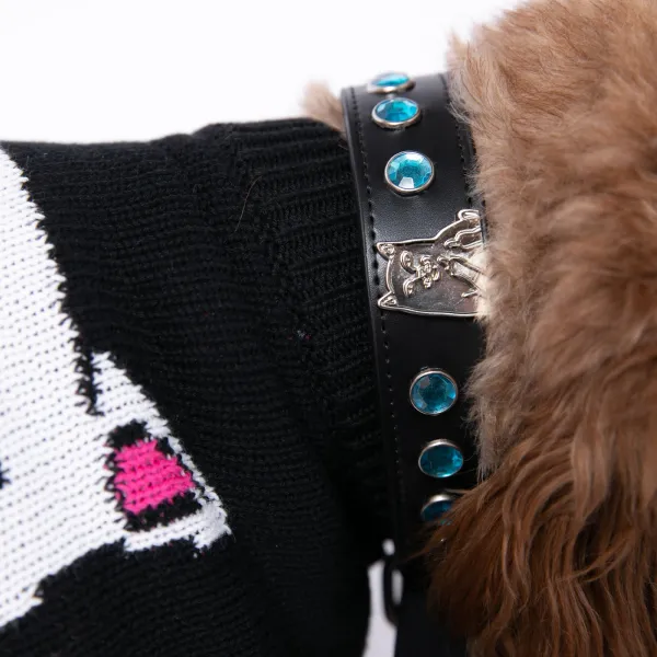 Unisex Ripndip Lord Nermal Studded Pet Collar