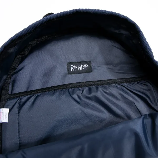 Unisex Ripndip Lord Nermal Velcro Hands Corduroy Backpack