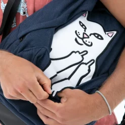 Unisex Ripndip Lord Nermal Velcro Hands Corduroy Backpack