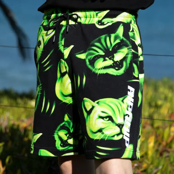 Unisex Ripndip Neon Cat Sweatshorts