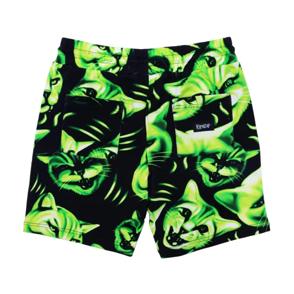 Unisex Ripndip Neon Cat Sweatshorts