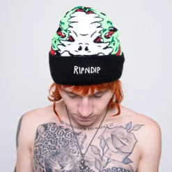 Unisex Ripndip Skull Face Knit Beanie
