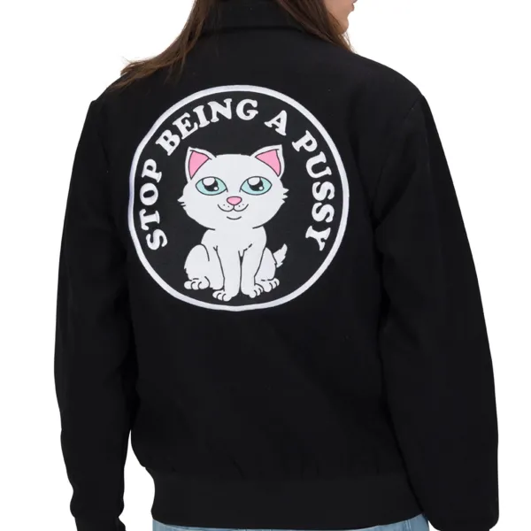 Unisex Ripndip Stop Being A Pussy Varsity Jacket