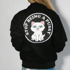 Unisex Ripndip Stop Being A Pussy Varsity Jacket